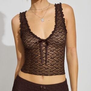 Garage Bubble Lace Top